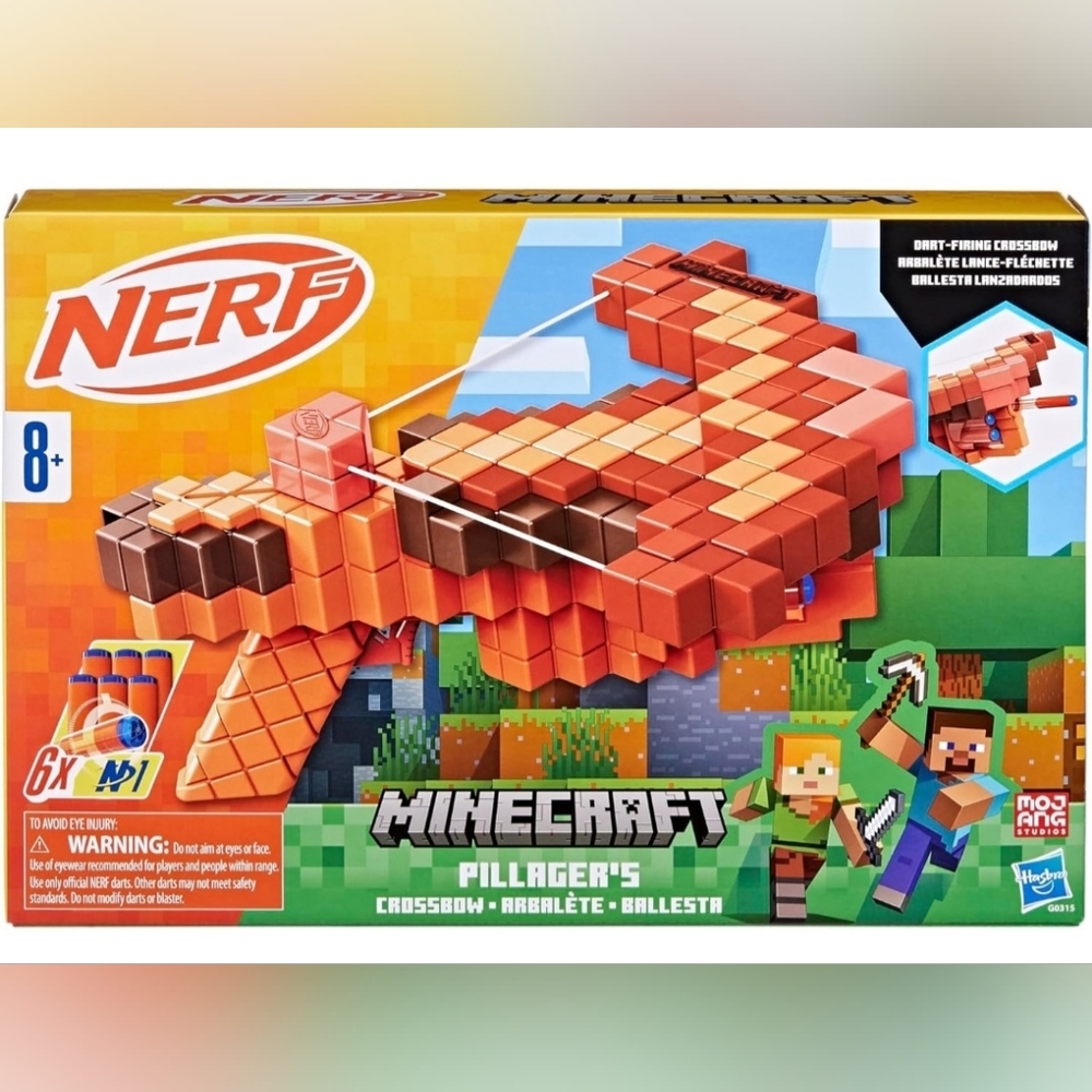 Nerf Minecraft Pixelated Crossbow